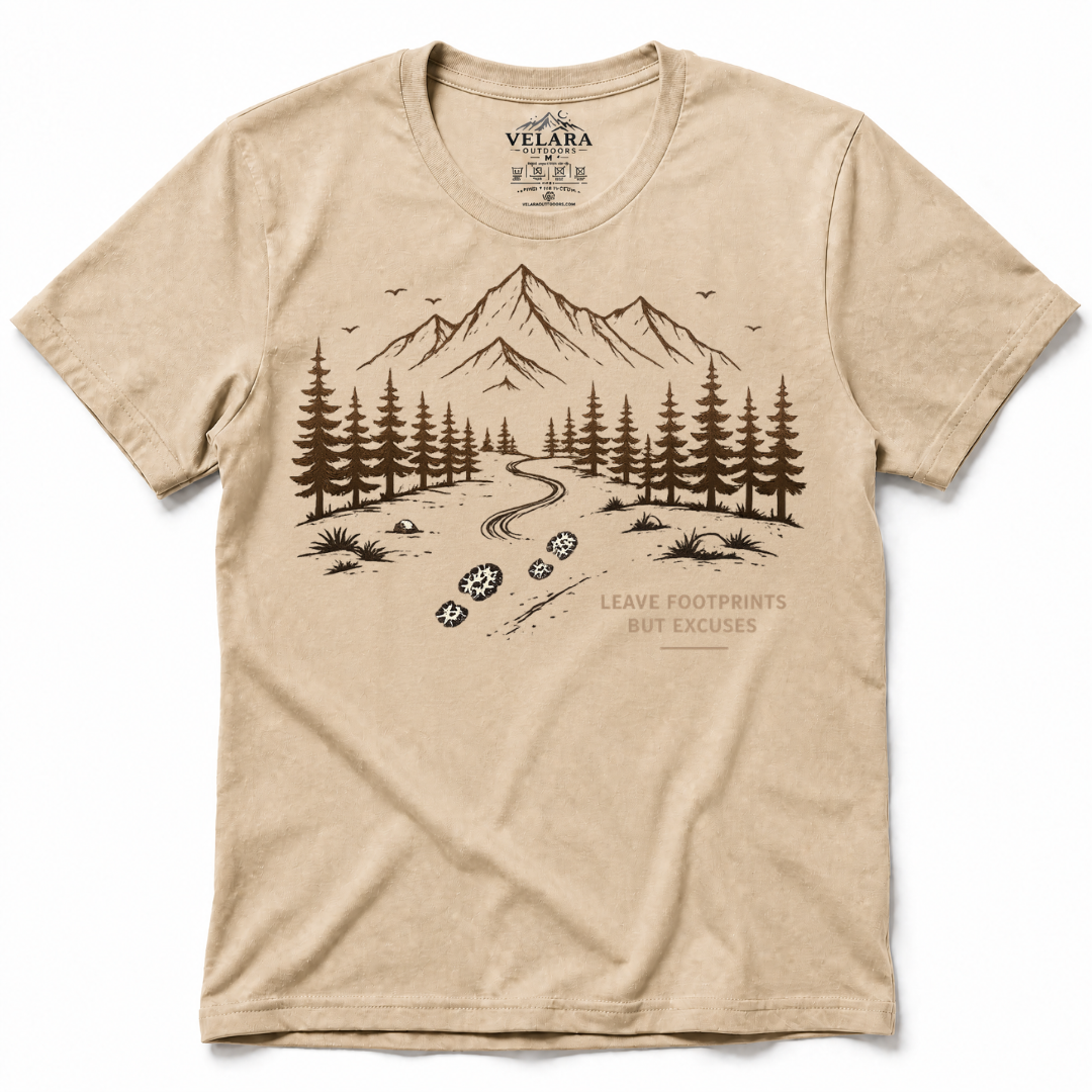 Leave Footprints Not Excuses T-Shirt - Image 5