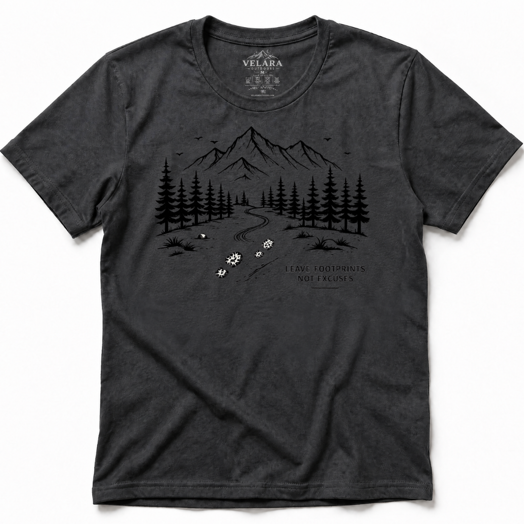 Leave Footprints Not Excuses T-Shirt - Image 2