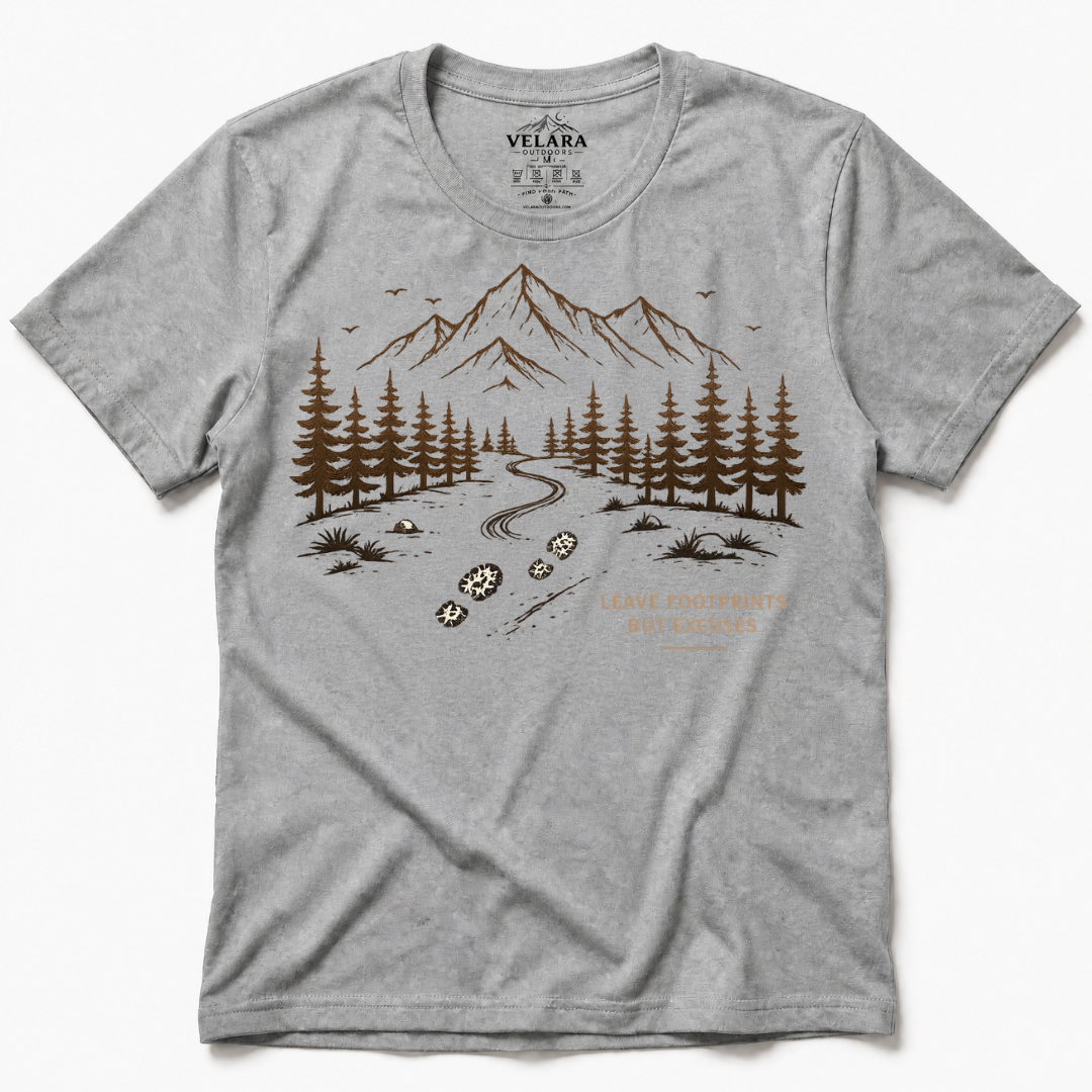 Leave Footprints Not Excuses T-Shirt - Image 3